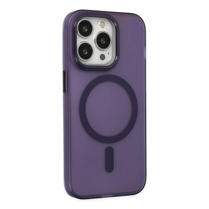 BFS  iPhone 13 Pro Kılıf Lodos Magneticsafe Mat Kapak - Mor