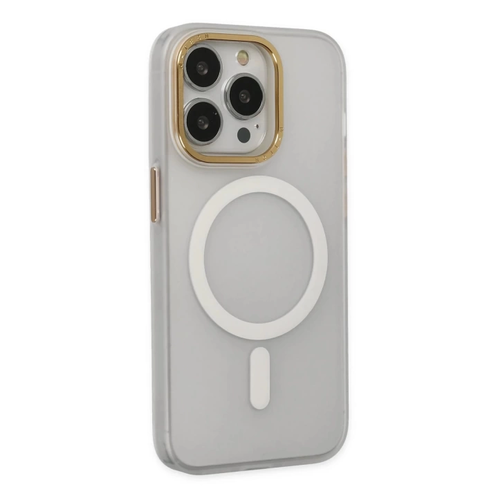 BFS  iPhone 13 Pro Kılıf Lodos Magneticsafe Mat Kapak - Şeffaf