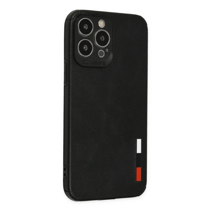 BFS  iPhone 13 Pro Kılıf Loop Deri Silikon - Siyah