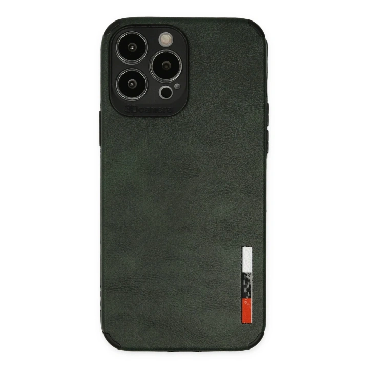BFS  iPhone 13 Pro Kılıf Loop Deri Silikon - Yeşil