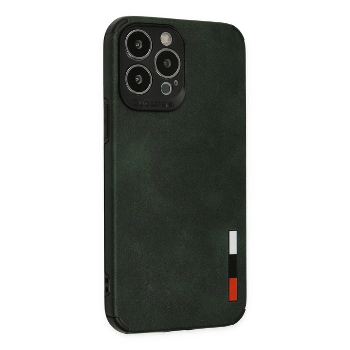 BFS  iPhone 13 Pro Kılıf Loop Deri Silikon - Yeşil