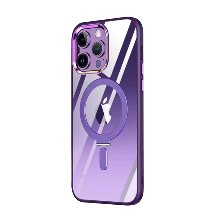 BFS  iPhone 13 Pro Kılıf  Magneticsafe Standlı Kapak - Derin Mor