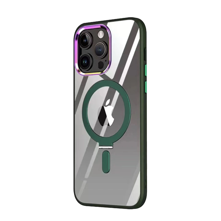 BFS  iPhone 13 Pro Kılıf  Magneticsafe Standlı Kapak - Köknar Yeşili