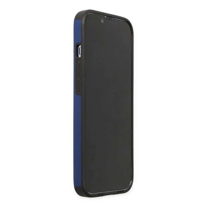 BFS  iPhone 13 Pro Kılıf Mega Standlı Silikon - Mavi