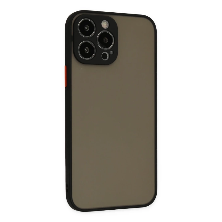BFS  iPhone 13 Pro Kılıf Montreal Silikon Kapak - Siyah