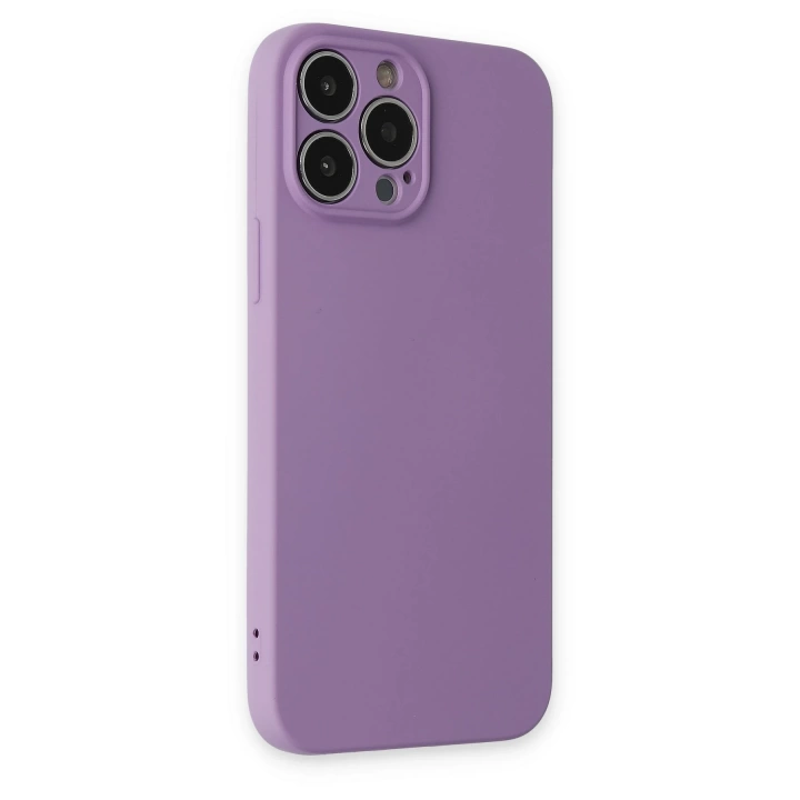 BFS  iPhone 13 Pro Kılıf Nano içi Kadife Silikon - Koyu Lila