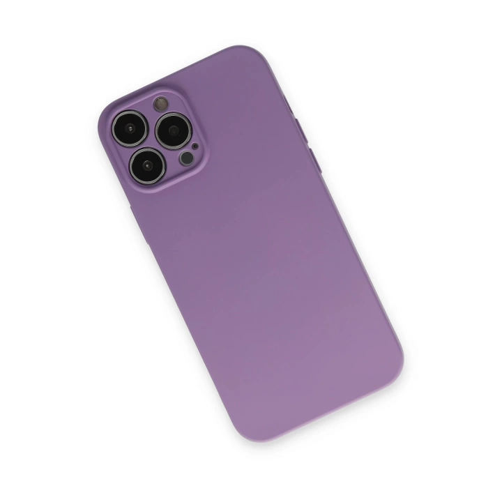 BFS  iPhone 13 Pro Kılıf Nano içi Kadife Silikon - Koyu Lila