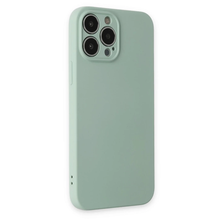 BFS  iPhone 13 Pro Kılıf Nano içi Kadife Silikon - Su Yeşili
