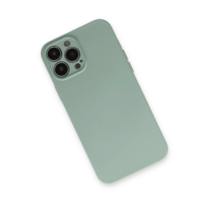 BFS  iPhone 13 Pro Kılıf Nano içi Kadife Silikon - Su Yeşili