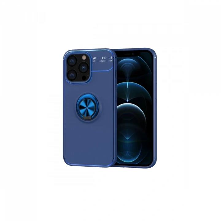 BFS  iPhone 13 Pro Kılıf Range Yüzüklü Silikon - Mavi