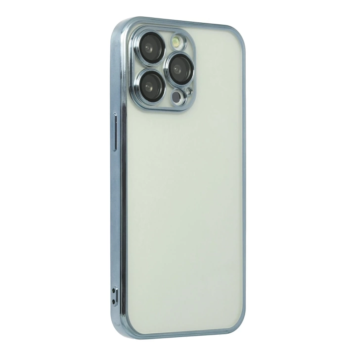 BFS  iPhone 13 Pro Kılıf Razer Lensli Silikon - Mavi