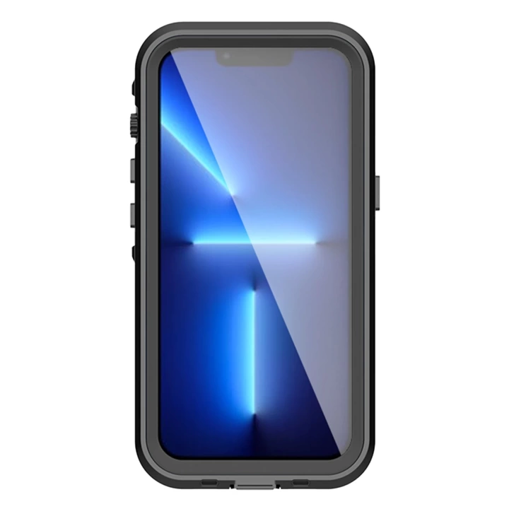 BFS  iPhone 13 Pro Kılıf Red Pepper Magneticsafe Su Geçirmez Kılıf - Siyah-Gri