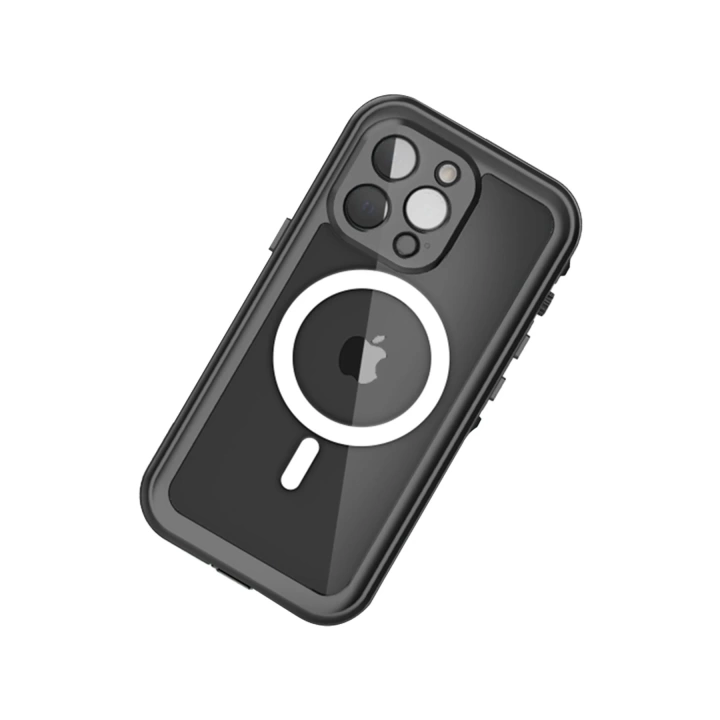 BFS  iPhone 13 Pro Kılıf Red Pepper Magneticsafe Su Geçirmez Kılıf - Siyah-Gri