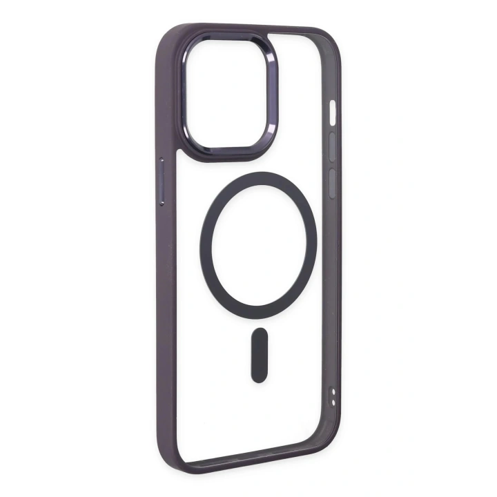 BFS  iPhone 13 Pro Kılıf Room Magneticsafe Silikon - Derin Mor