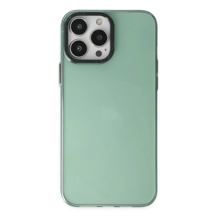 BFS  iPhone 13 Pro Max Kılıf Anka PC Sert Metal Kapak - Yeşil
