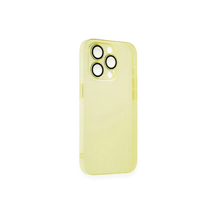 BFS  iPhone 13 Pro Max Kılıf Armada Lensli Kapak - Sarı