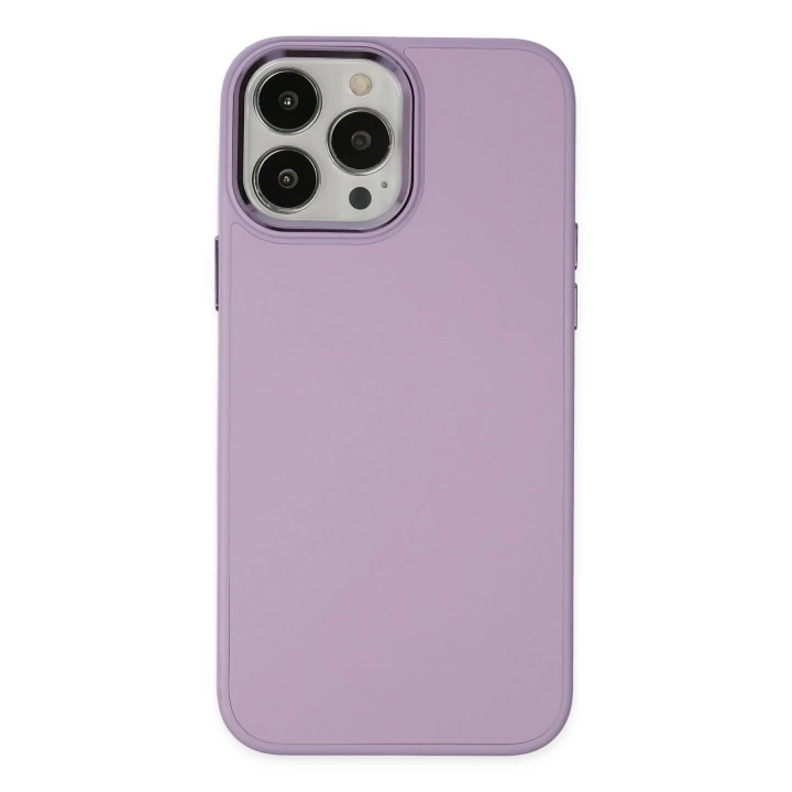 BFS  iPhone 13 Pro Max Kılıf Asya Deri Silikon - Lila