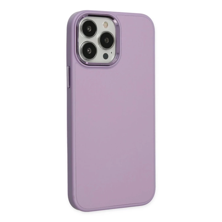 BFS  iPhone 13 Pro Max Kılıf Asya Deri Silikon - Lila