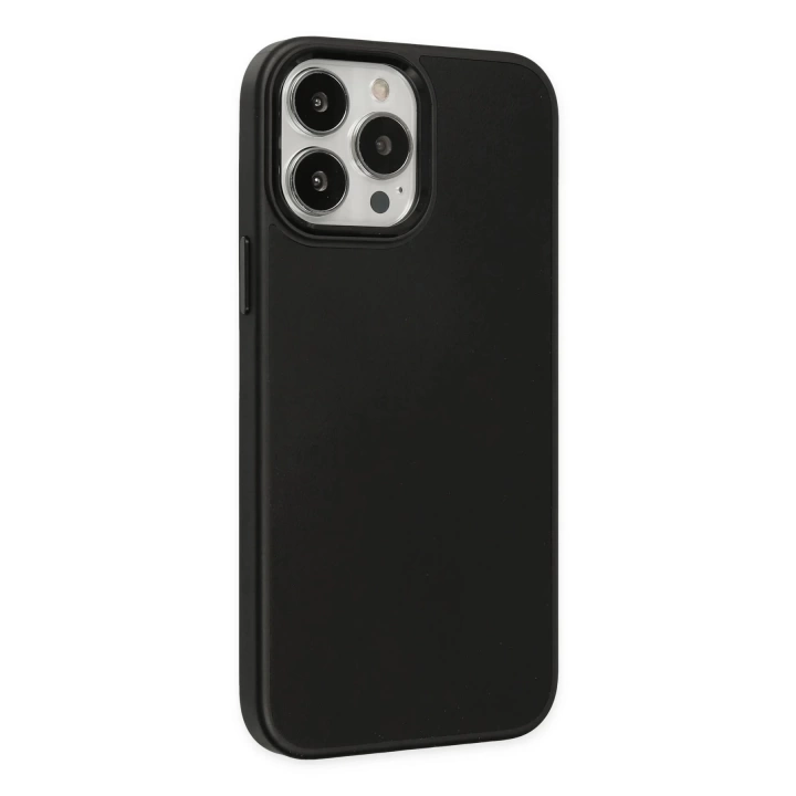 BFS  iPhone 13 Pro Max Kılıf Asya Deri Silikon - Siyah