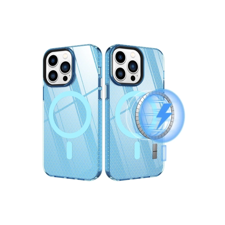 BFS  iPhone 13 Pro Max Kılıf Beta Magneticsafe Silikon - Mavi