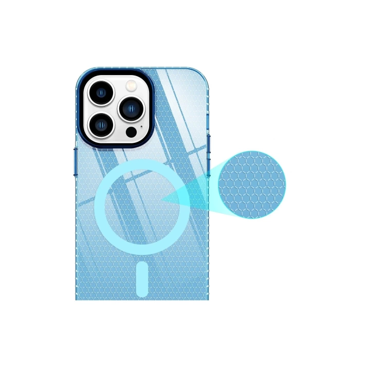 BFS  iPhone 13 Pro Max Kılıf Beta Magneticsafe Silikon - Mavi