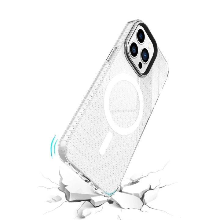 BFS  iPhone 13 Pro Max Kılıf Beta Magneticsafe Silikon - Şeffaf