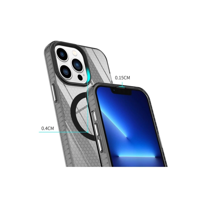 BFS  iPhone 13 Pro Max Kılıf Beta Magneticsafe Silikon - Siyah