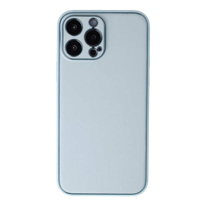 BFS  iPhone 13 Pro Max Kılıf Coco Deri Silikon Kapak - Turkuaz