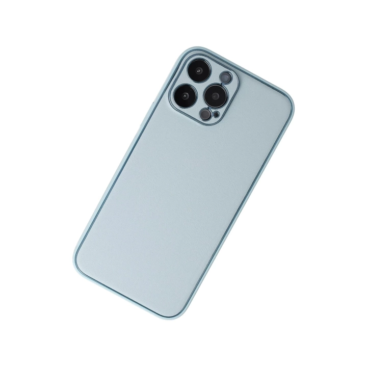 BFS  iPhone 13 Pro Max Kılıf Coco Deri Silikon Kapak - Turkuaz