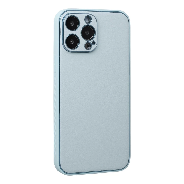 BFS  iPhone 13 Pro Max Kılıf Coco Deri Silikon Kapak - Turkuaz