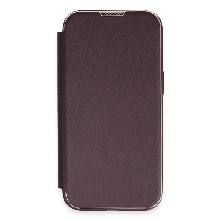 BFS  iPhone 13 Pro Max Kılıf Dolpin Kapaklı - Derin Mor