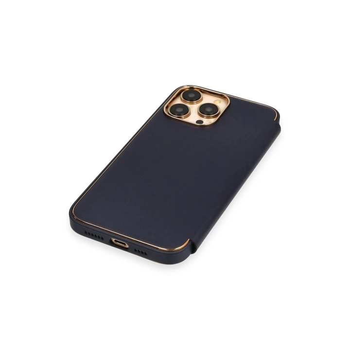 BFS  iPhone 13 Pro Max Kılıf Dolpin Kapaklı - Lacivert