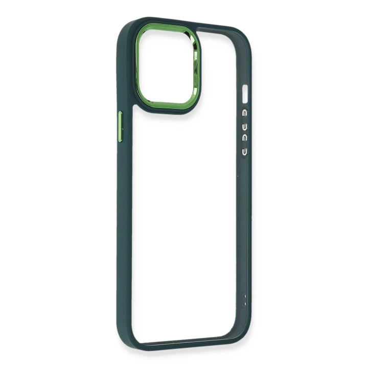 BFS  iPhone 13 Pro Max Kılıf Dora Kapak - Haki Yeşil