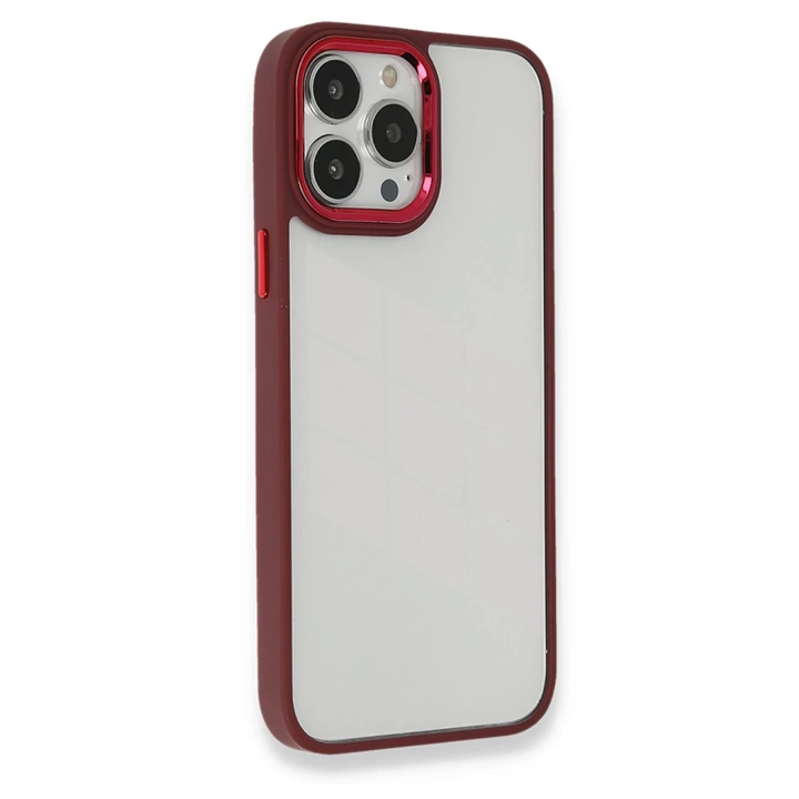 BFS  iPhone 13 Pro Max Kılıf Dora Kapak - Kırmızı