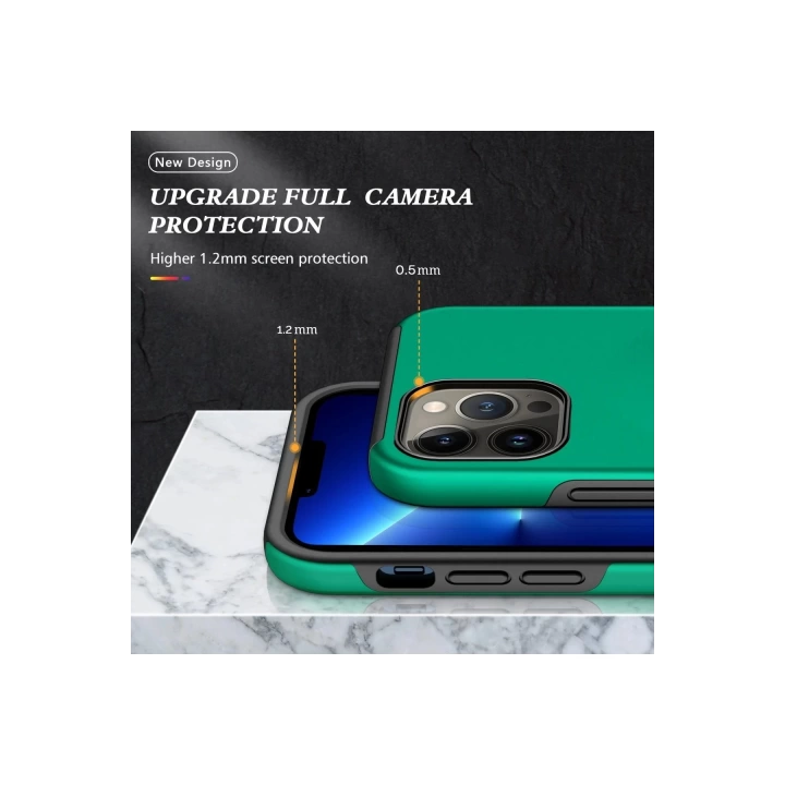 BFS  iPhone 13 Pro Max Kılıf Elit Yüzüklü Kapak - Yeşil