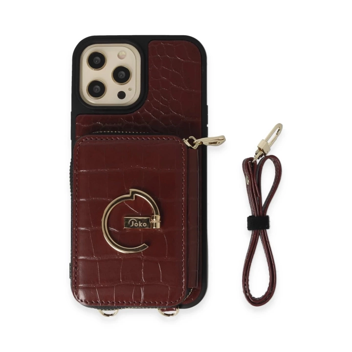 BFS  iPhone 13 Pro Max Kılıf Ermes Kapak - Bordo