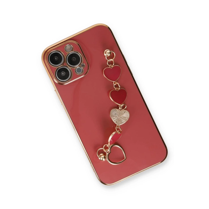 BFS  iPhone 13 Pro Max Kılıf Esila Silikon - Kırmızı