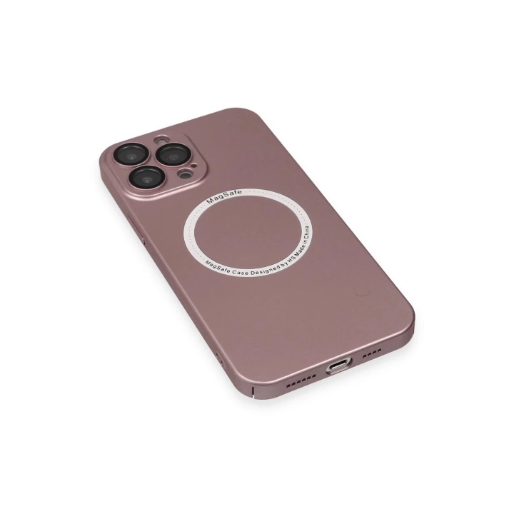 BFS  iPhone 13 Pro Max Kılıf Jack Magneticsafe Lens Silikon - Rose Gold