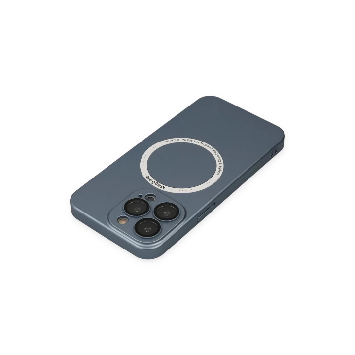 BFS  iPhone 13 Pro Max Kılıf Jack Magneticsafe Lens Silikon - Sierra Blue