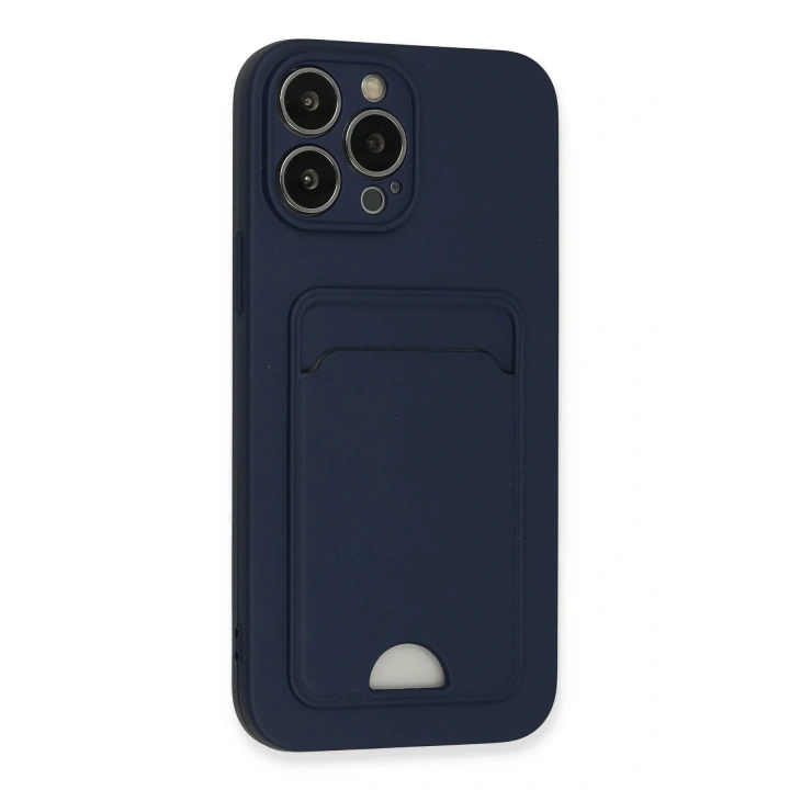 BFS  iPhone 13 Pro Max Kılıf Kelvin Kartvizitli Silikon - Lacivert