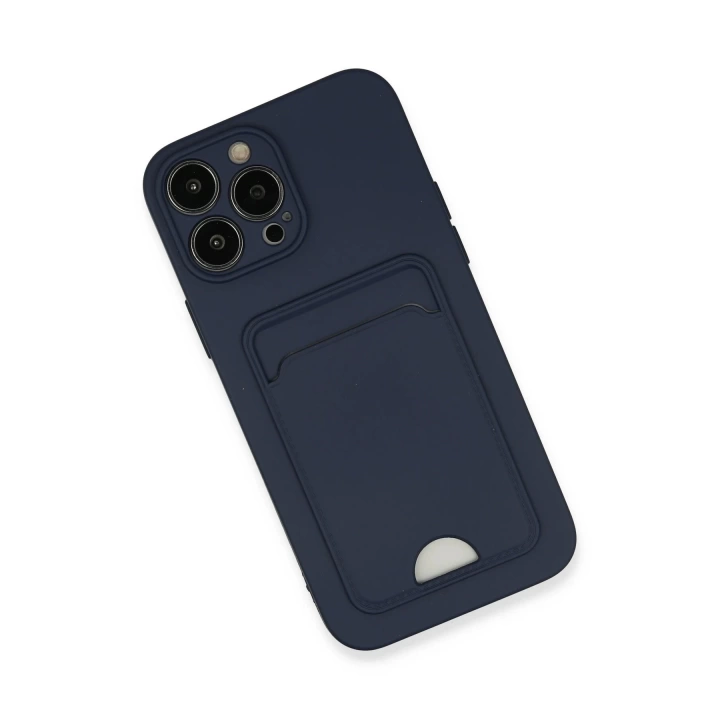 BFS  iPhone 13 Pro Max Kılıf Kelvin Kartvizitli Silikon - Lacivert