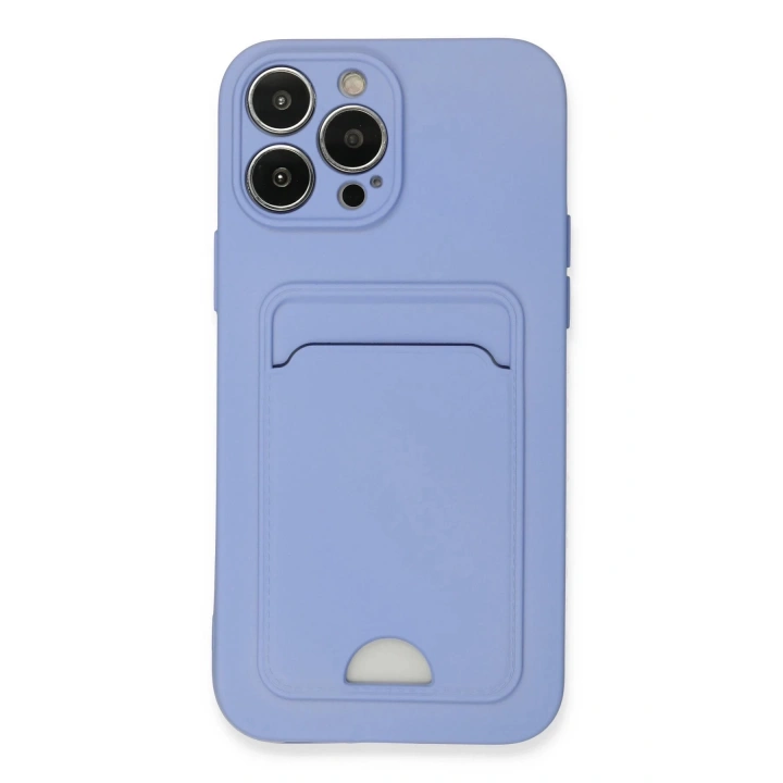 BFS iPhone 13 Pro Max Kılıf Kelvin Kartvizitli Silikon - Lila