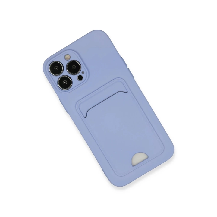 BFS  iPhone 13 Pro Max Kılıf Kelvin Kartvizitli Silikon - Lila