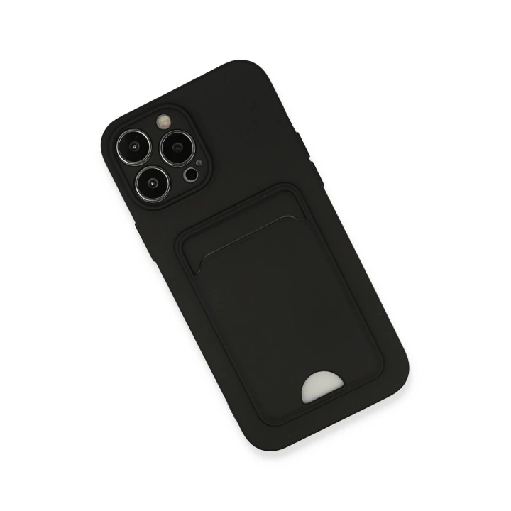 BFS  iPhone 13 Pro Max Kılıf Kelvin Kartvizitli Silikon - Siyah