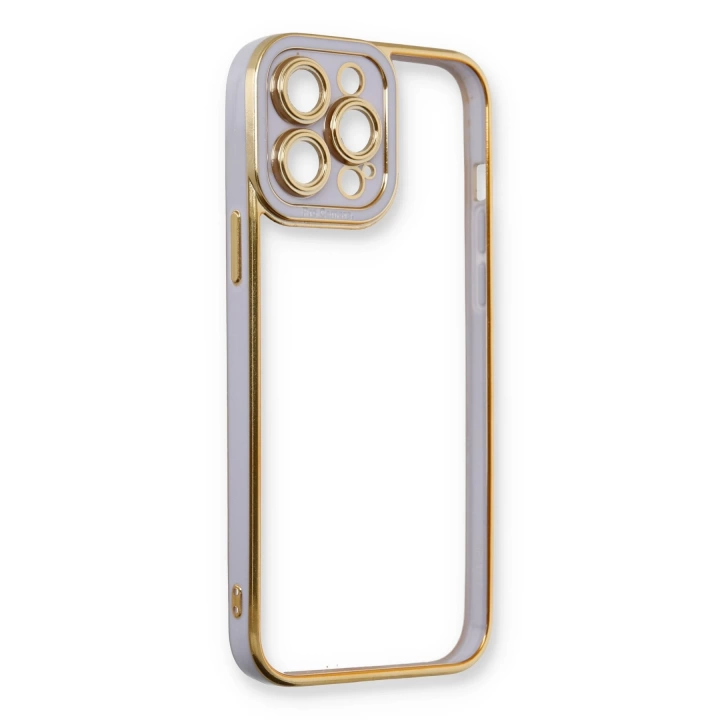 BFS  iPhone 13 Pro Max Kılıf Liva Lens Silikon - Lila