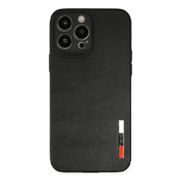 BFS  iPhone 13 Pro Max Kılıf Loop Deri Silikon - Siyah