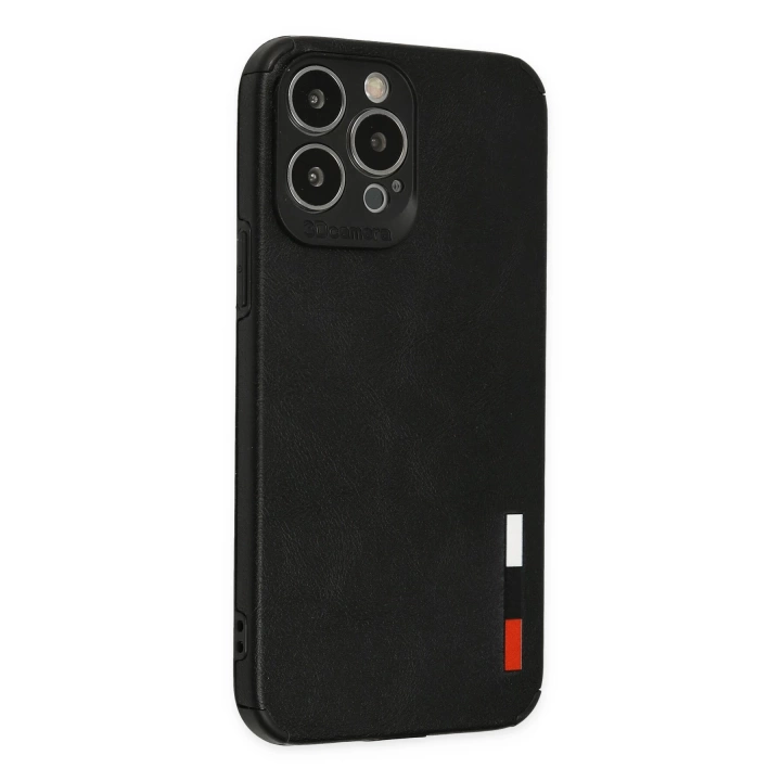 BFS  iPhone 13 Pro Max Kılıf Loop Deri Silikon - Siyah