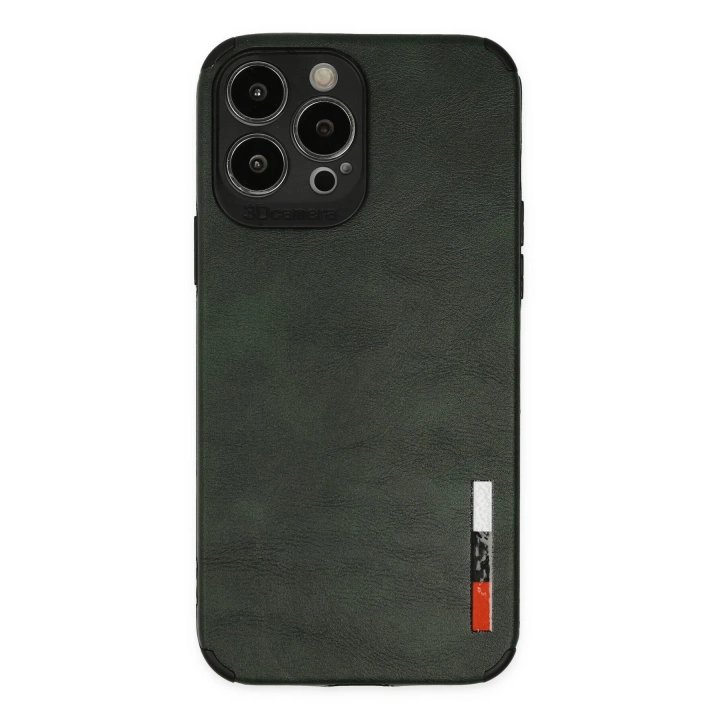 BFS  iPhone 13 Pro Max Kılıf Loop Deri Silikon - Yeşil