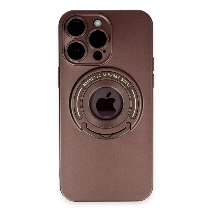 BFS  iPhone 13 Pro Max Kılıf Lukka Magneticsafe Kapak - Kahverengi