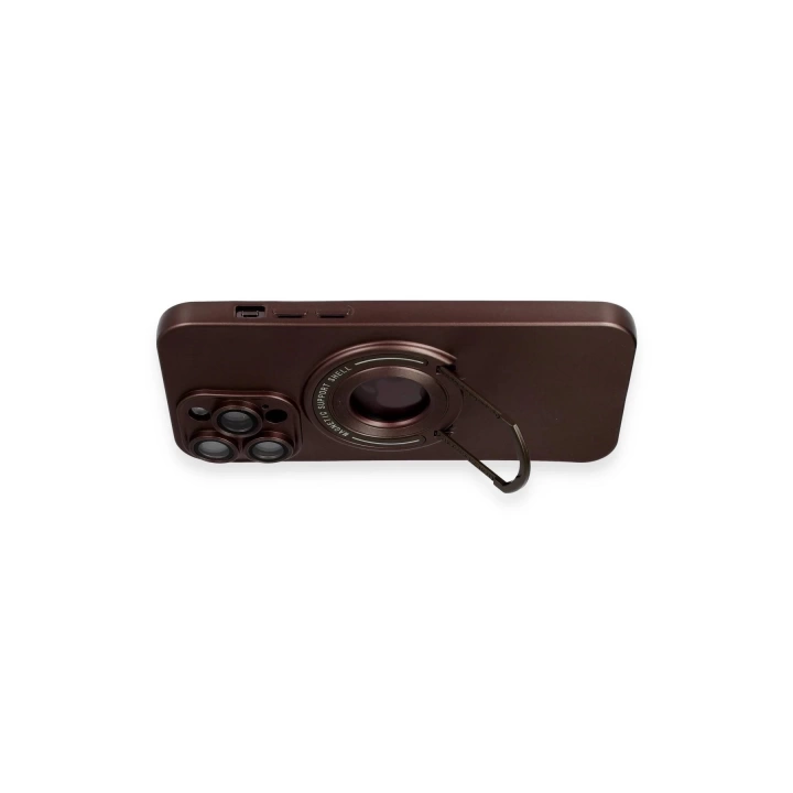 BFS  iPhone 13 Pro Max Kılıf Lukka Magneticsafe Kapak - Kahverengi